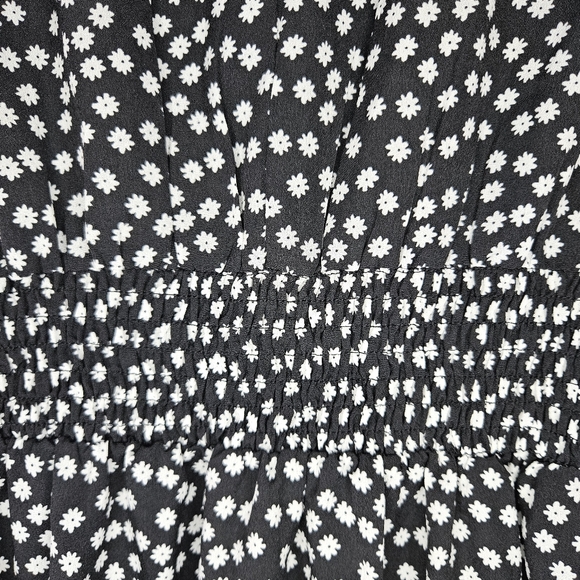 Gomelly Square Neck Short Sleeve Midi Dress Sz L - Picture 14 of 15